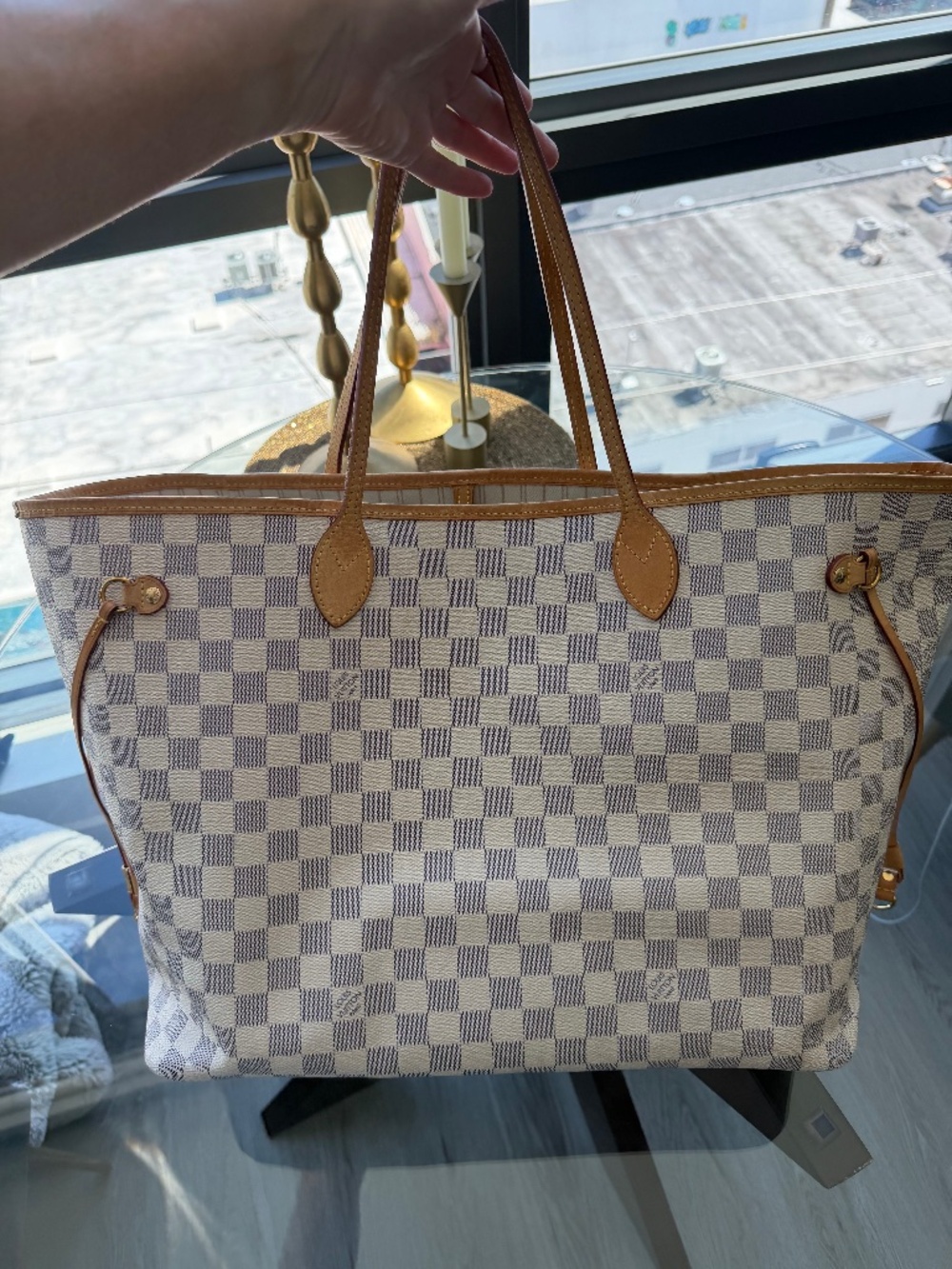 Louis Vuitton Damier Azur Neverfull GM W/ Pouchette